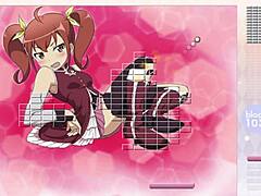 Kurusu Kanako Strips in Arkanoid Gameplay, Clothes Ripped Anime Hentai