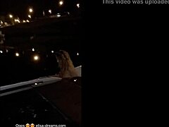 Milf slut flashes nude in public outdoor setting with sexy snaps.