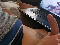 Step-mother surprises me masturbating and helps with blowjob cumshot