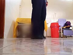 Homemade Hospital Video: Ebony MILF Patient Touches Big Natural Tits Waiting for Doctor