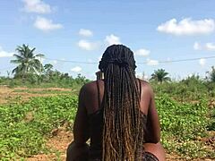 Crazy bitch enjoys twerking her big ass outdoor in the park.