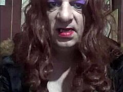 Shy crossdresser enjoys machine masturbation in homemade video