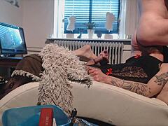 Young sissy, wanna play dirty blowjob games with me in kinky lingerie?