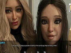 Brunette girlfriend of John finds out his secret with the help of his friend