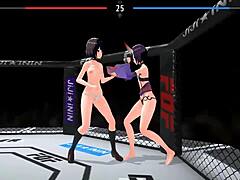 Cute ladies are fucking in the new Ryona hentai game