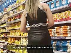 Cristina Almeida Flashing at 24-Hour Market