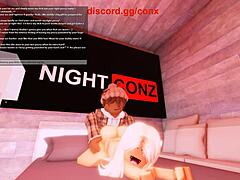 Exploring wild Roblox adventures with blonde in various positions