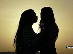 Russian pornstar Kira Queen in hot lesbo action