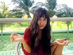 sexy girl shares makeup secrets for a flawless face