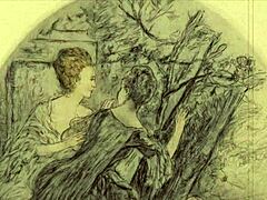 vintage erotic drawings showcase the sensual alphabet in retro comic style.