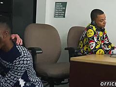 Ebony thug gay action