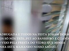 brazilian bruna silva hotwife bangs at friends house party, homemade cuckold fun