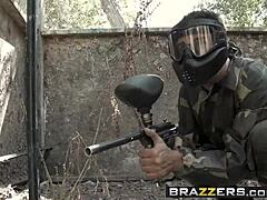 Busty Jessica Jaymes Prefers Hard Dick Over Paintball