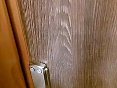 Creeping on classy milf bathing in shower, shaved pussy exposed 😍🚿