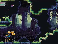 Hot goblin girl model takes pornstar path in Flip Witch Pixel Hentai Game Ep 7