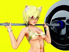 Futa's lewd gym session with me.