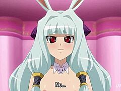 Young cosplayer has an accident and there are subtitles in the hentai video