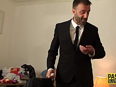 real ebony submissive chanel santos receives facial