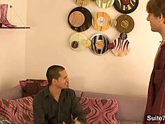 Lusty Gay Takes Hard Cock Doggy Style