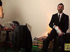 real ebony submissive chanel santos receives facial