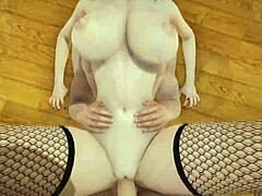 konan gets double penetration in threesome doggystyle pov