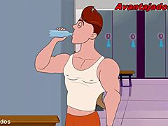 Gay Porn Drawing Of Well-Endowed Straight Guy