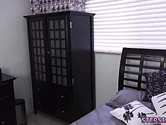 Hardcore POV video of teen teasing and fucking her step-sis