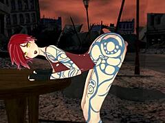 Curious about steamy 3D hentai with tattooed Lilith bent over?