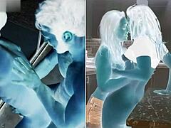 Beautiful women engage in hot lesbian sex and cunnilingus