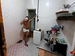 Stepdaughter cooks up some hot anal in the kitchen