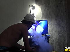 Gay group party with double end dump