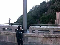 Teen 18+ couple engages in public fucking near a monastery in homemade video