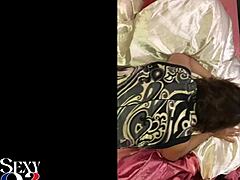 French amateur in pink satin panties gets spanked and clothed blowjob before ass to mouth pov sex with heels.