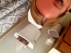 Slutty girlfriend gives a deepthroat blowjob like a professional