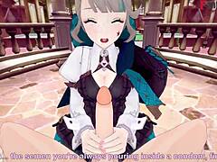 Lynette SUCKS and FUCKS in pov! What a cute cartoon BOOBS fantasy in genshin impact!