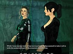 Beautiful 3D animation of a hentai game with a busty girl