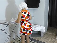 Old housewife loves stretching her tight ass on a massive dick for taboo thrills