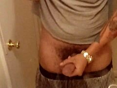 showing off big european cock for camera solo