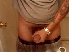 showing off big european cock for camera solo