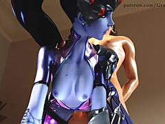 Overwatch anime-style compilation with hot cartoon porn scenes