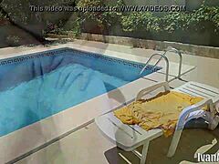 fucking outside and cum in her ass