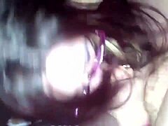 Homemade sloppy blowjob with russian amateur cumshot