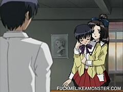 この縛られたヘンタイスラットがモンスターからハードコアに突かれる