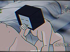 Uncensored cartoon with hot TV woman and cameraman action