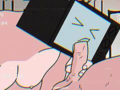Uncensored cartoon with hot TV woman and cameraman action