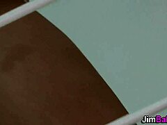 European Teen Rubs Vag with Monster Cock