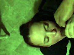 Gagging Deepthroat Ends With Cumshot in Eye During Wet Session