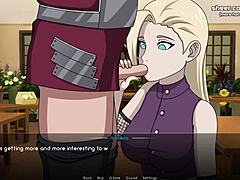 Ino Yamanaka sucks dick and gets pussy creampied in Naruto hentai game