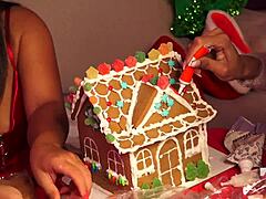 Making A Gingerbread House With Girlfriend And Friend Part 2