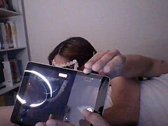 After deepthroat, she rides cock then gets assfucked hard